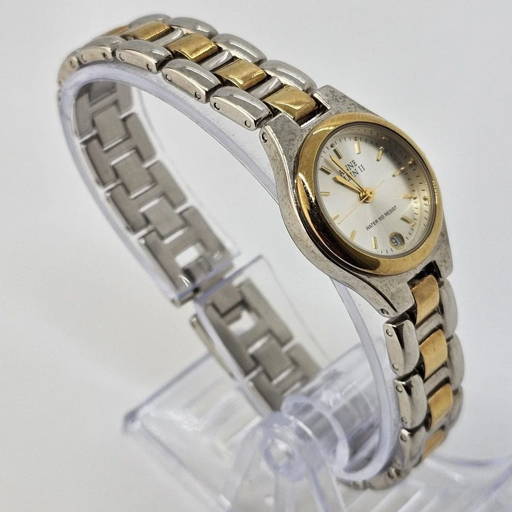 Anne Klein II Women's Watch 22MM Gray‎ Dial Two Tone Bracelet 7